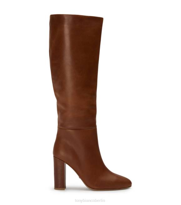 kniehohe Stiefel| de Tony Bianco Frauen Boss-Kalbsstiefel Cognac 4624431